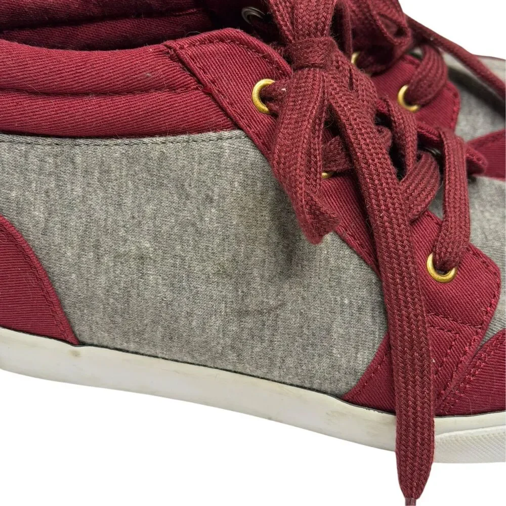 Gymboree High Top Sneakers Shoes Gray Maroon Boy 3